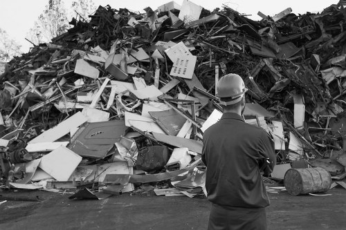 Professional rubbish clearance team at work in South East London