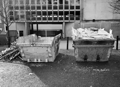 Modern waste collection vehicles in South East London