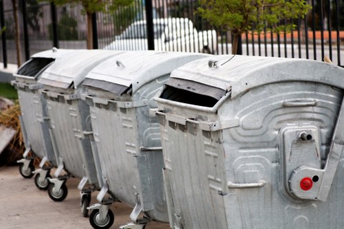 Recycling process in action at a local facility