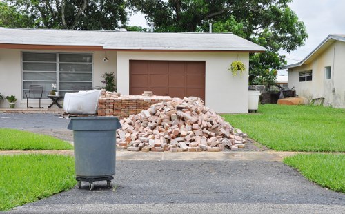 Professional waste management team at work