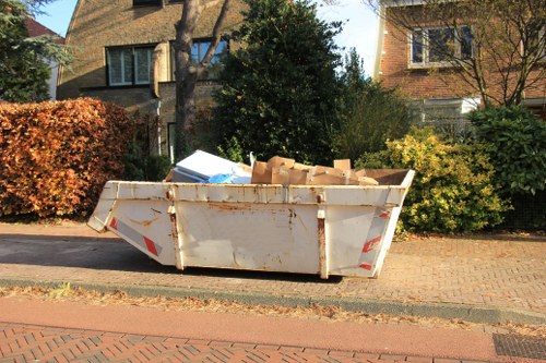 Waste collection trucks operating in New Eltham