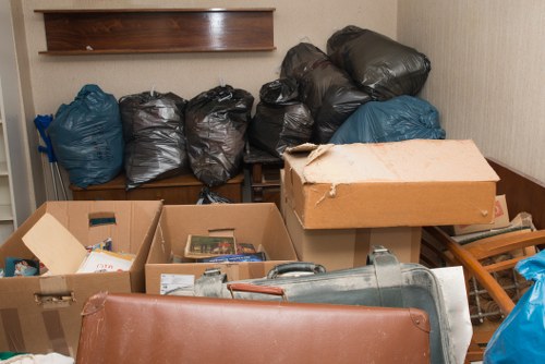 Recycling bins in a Peckham business setting